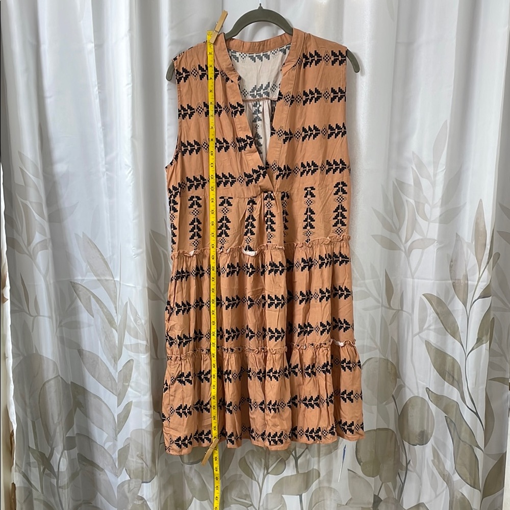 Cupshe Tan and Black Mini Dress with Playful Charm